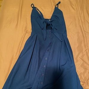 Navy Blue Babydoll Dress
